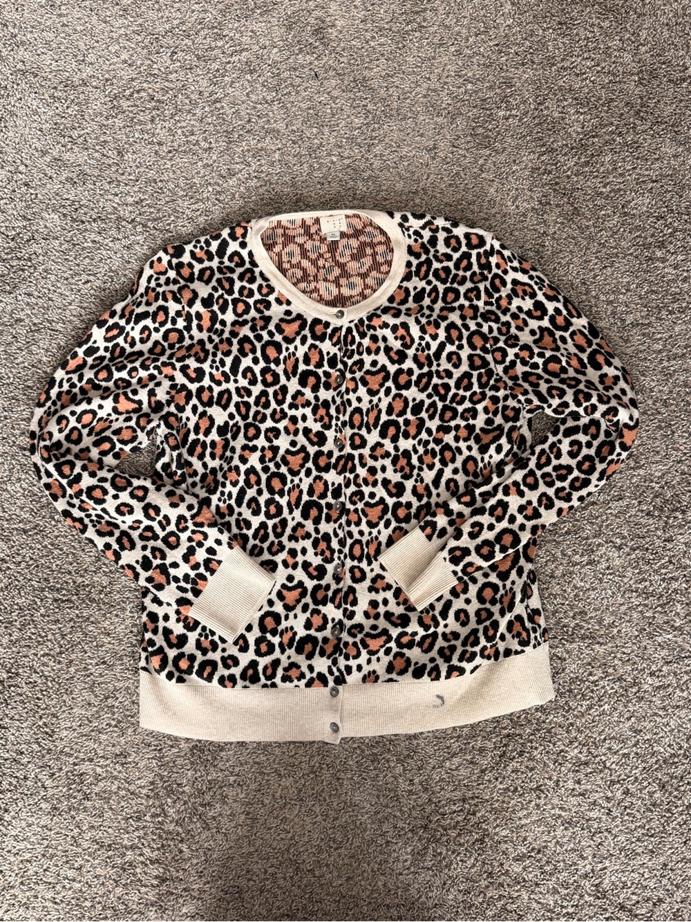 Cheetah Print Cardigan Sweater